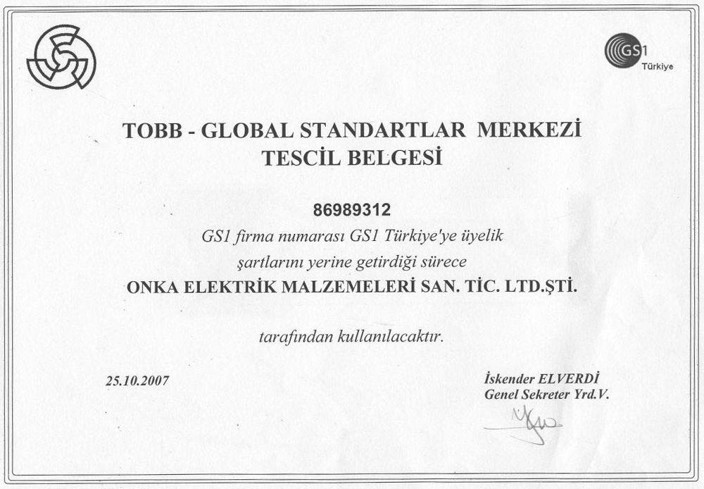 TOBB Certificate