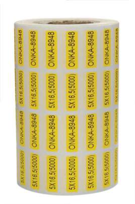 5X16,5 mm yellow Component Label