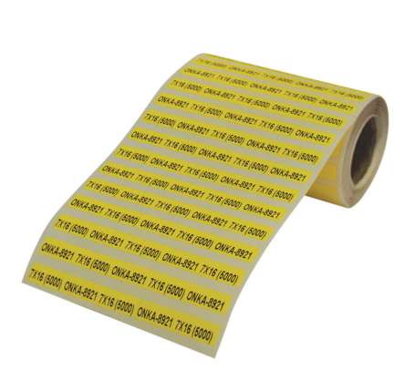 16X7 mm yellow Component Label