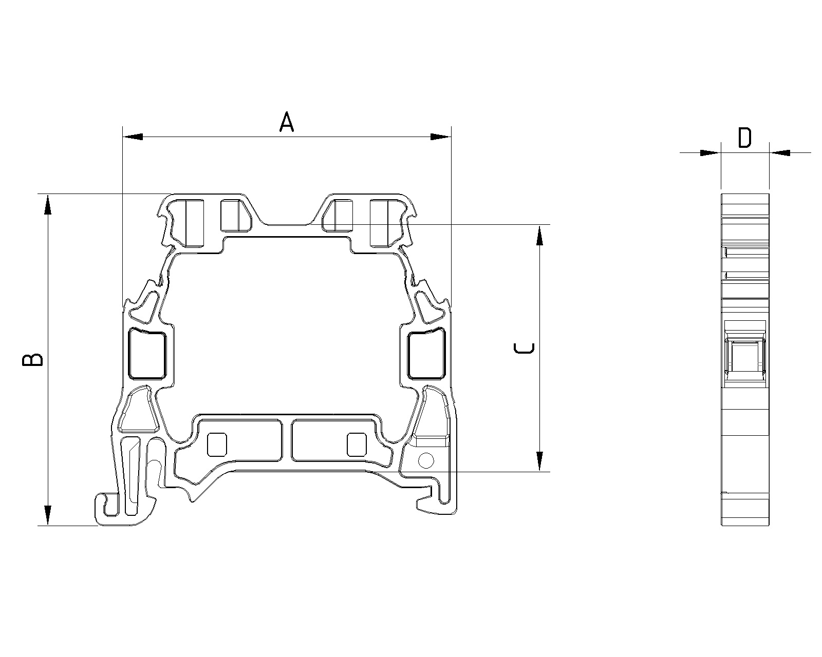 MTK 2,5mm² VİDA BAĞLANTILI TOPRAKLAMA RAY KLEMENSİ