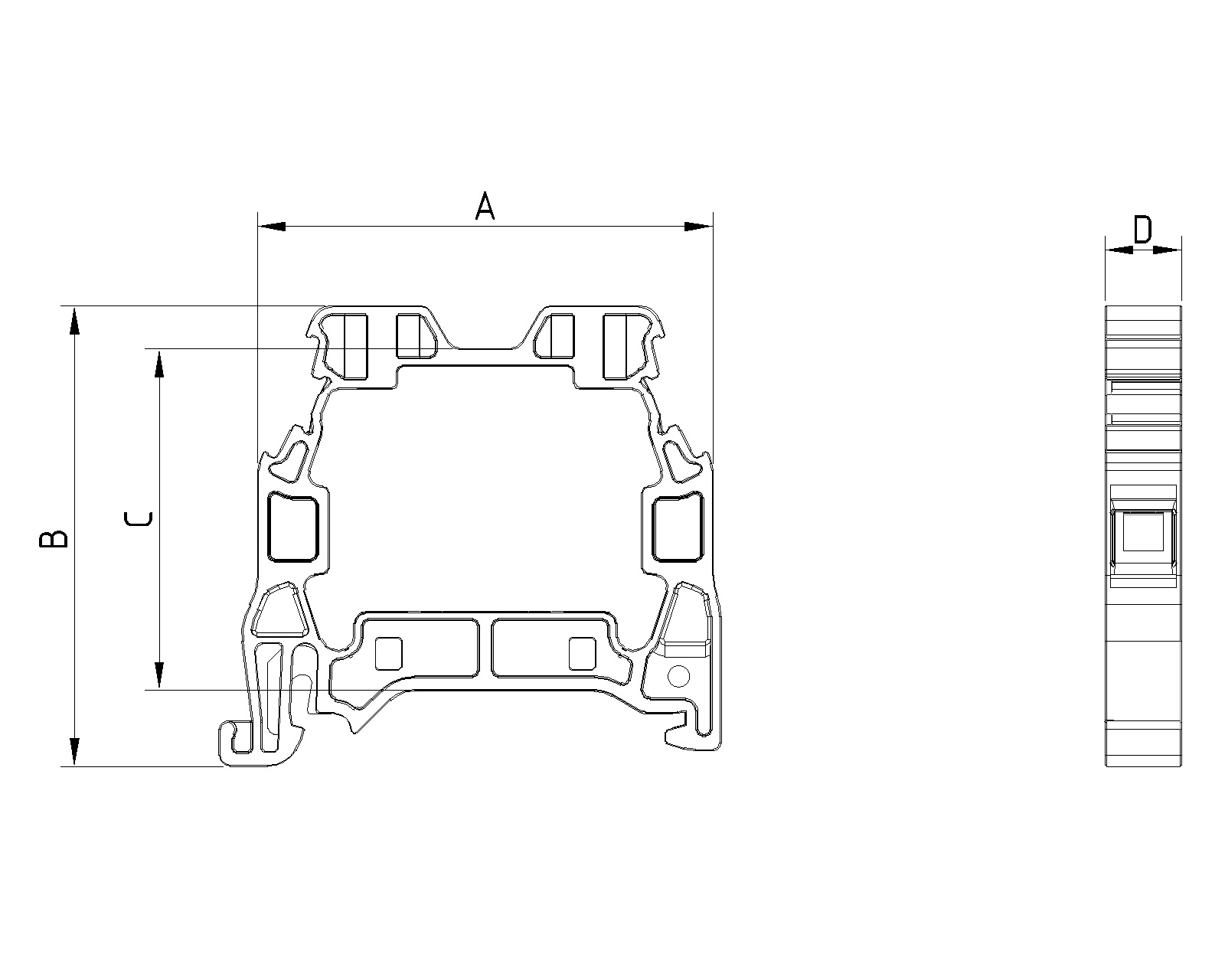 MTK 4mm² VİDA BAĞLANTILI TOPRAKLAMA RAY KLEMENSİ