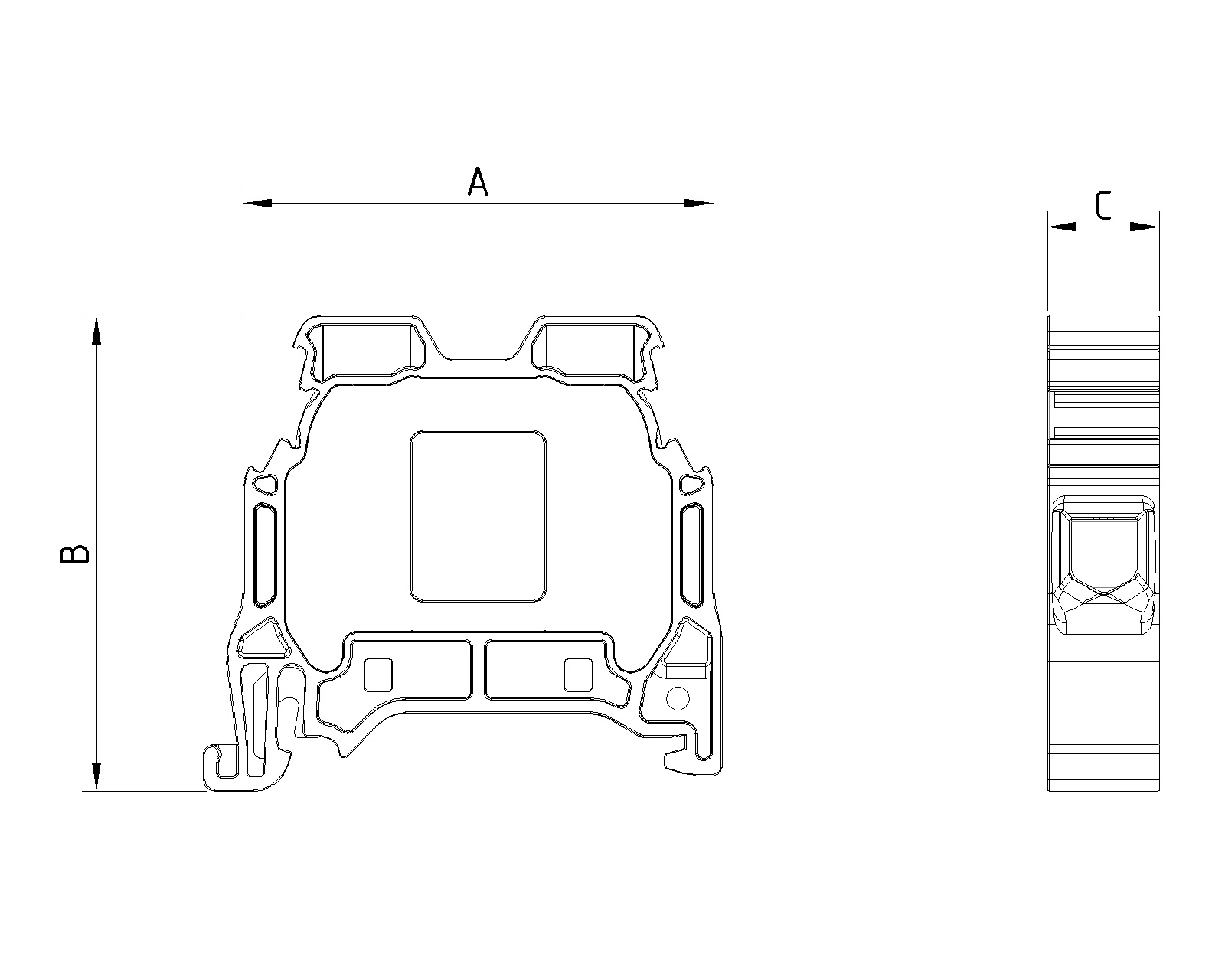 MTK 10mm² VİDA BAĞLANTILI TOPRAKLAMA RAY KLEMENSİ