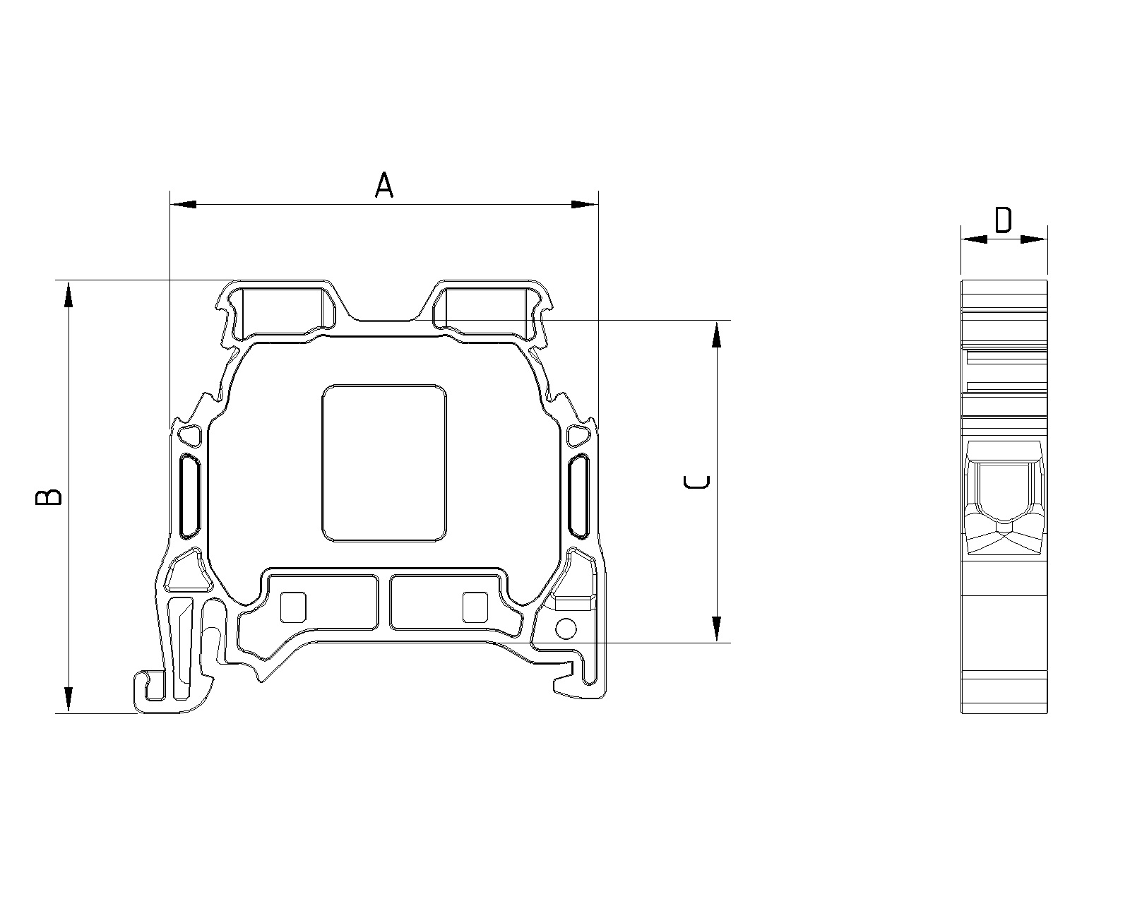 MTK 6mm² VİDA BAĞLANTILI TOPRAKLAMA RAY KLEMENSİ