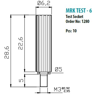 MRK 6mm² TEST KLEMENSİ SOKETİ