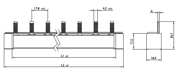 1.5mm² 3 FAZ 6 MODÜL W OTOMAT BARASI