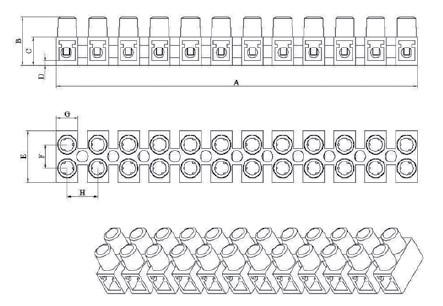 NO:2 4-6mm² POLİPROPİLEN PLASTİK SIRA KLEMENSLER