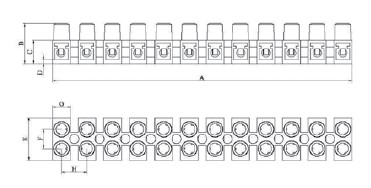 NO:1 2,5-4mm² PALETLİ POLİAMİT SIRA KLEMENS