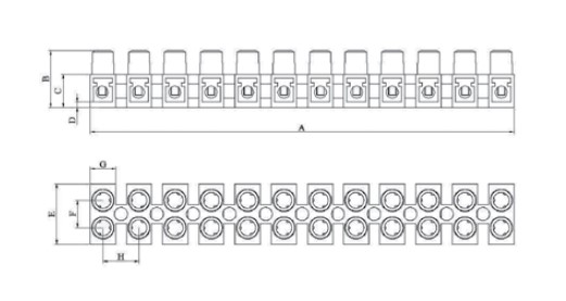 NO:1 2,5-4mm² PALETLİ POLİKARBON SIRA KLEMENS