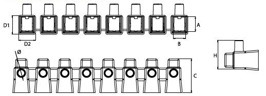 NO:1 2,5-4mm² VİDALI BUAT İÇİ KLEMENS