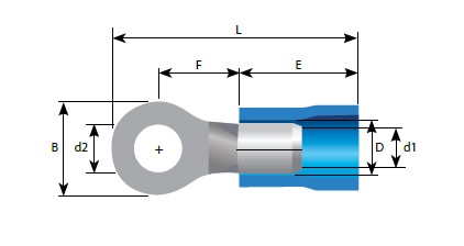 0,5-1,5 mm2 3V İZOLELİ YUVARLAK KABLO UCU