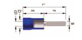 0,5-1,5 mm2 10,5 BIÇAK TİP PVC İZOLELİ KABLO UCU