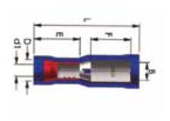 0,5-1,5 mm2 9,0 FULL İZOLELİ KURŞUN DİŞİ KABLO UCU