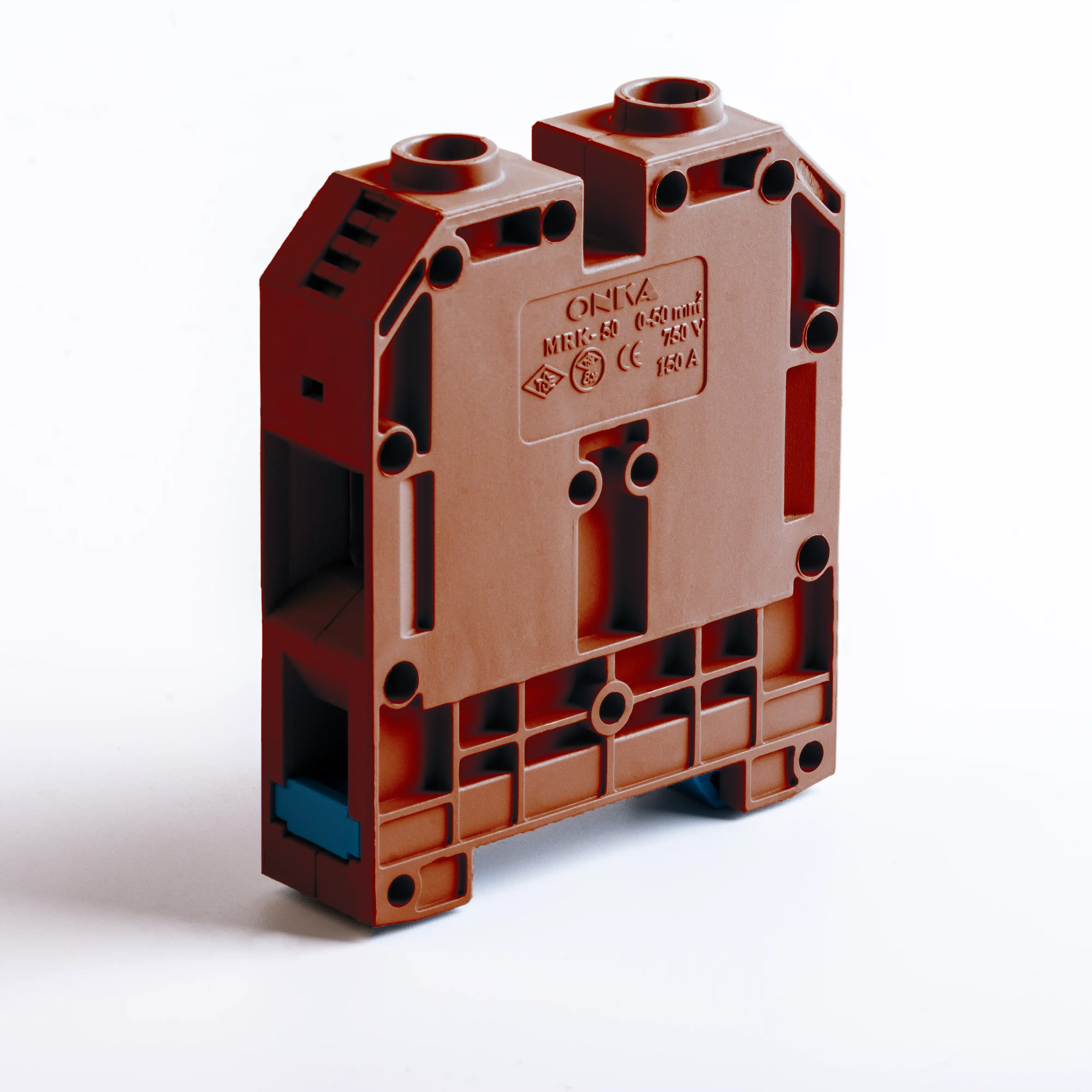MRK 50mm² VİDA BAĞLANTILI RAY KLEMENS KAHVERENGİ - Onka Global
