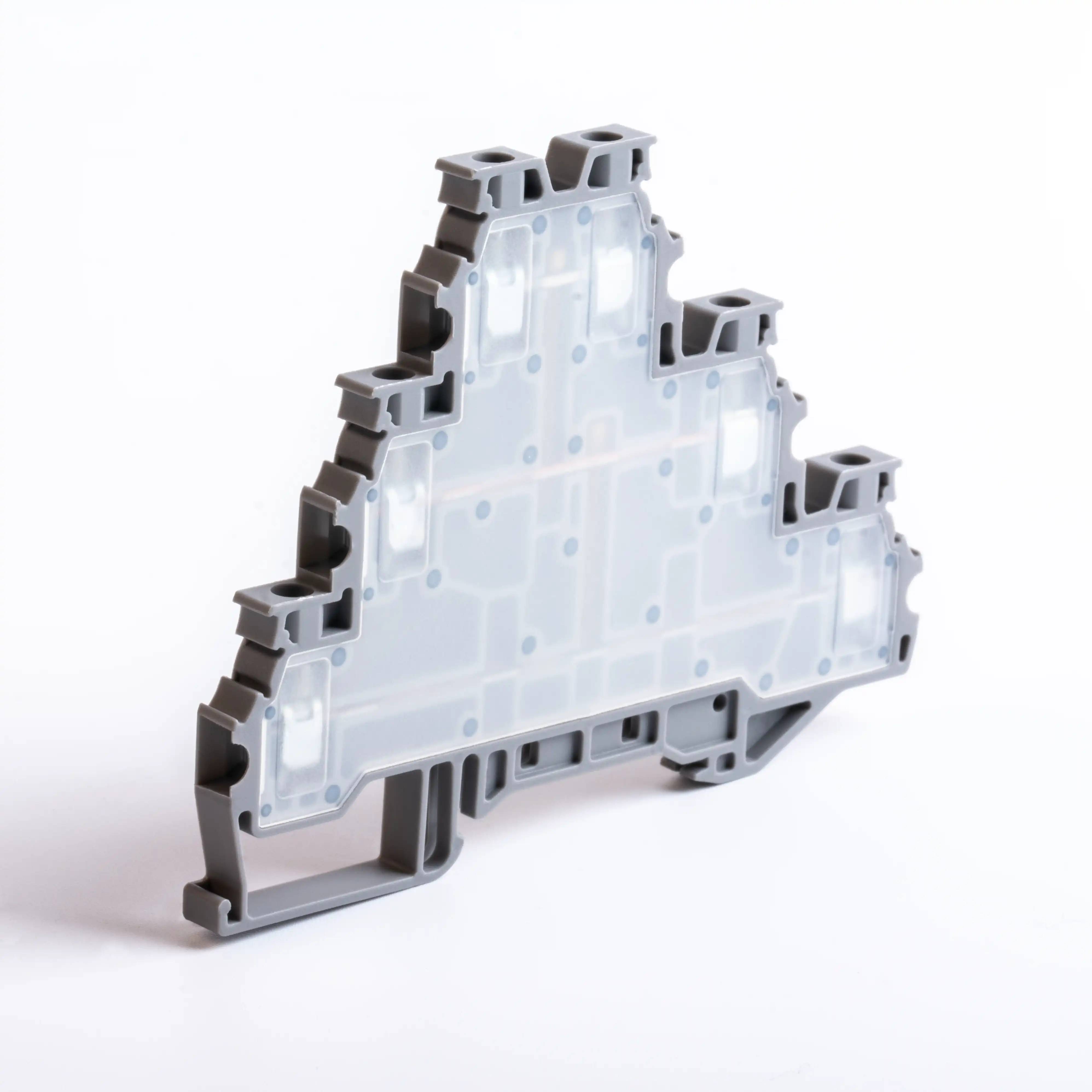 MRK 2,5mm² ÜÇ KATLI VİDA BAĞLANTILI RAY KLEMENS GRİ - Ürün Görseli
