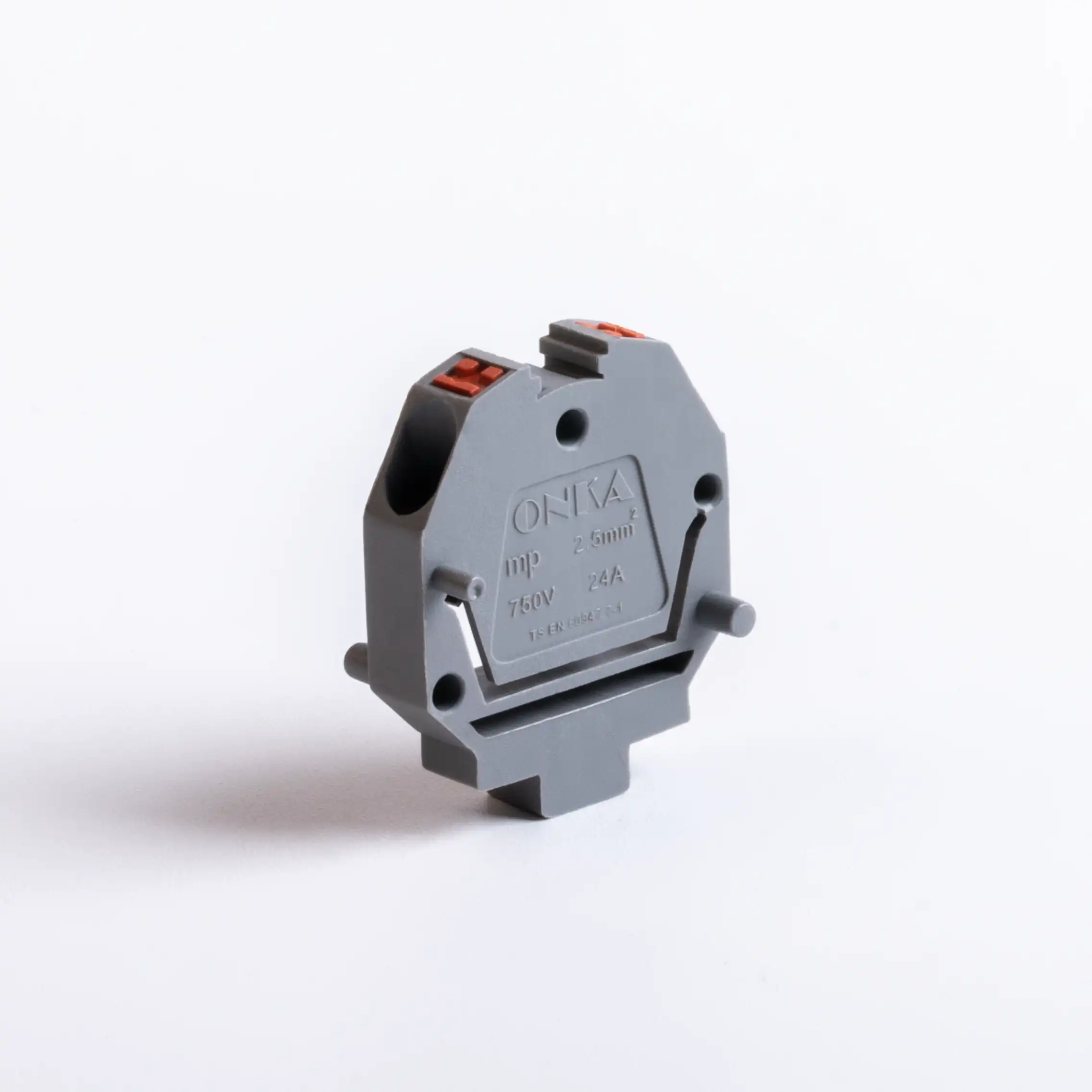 MPK-2,5mm² YAY BAĞLANTILI KÖPRÜLÜ MİNİ RAY KLEMENS GRİ - Ürün Görseli